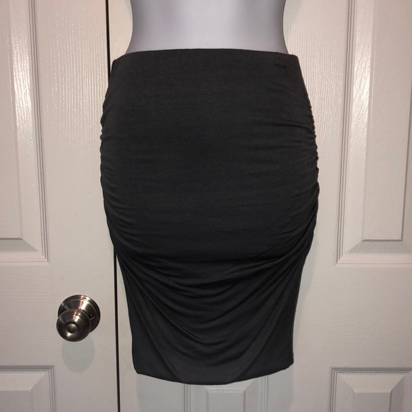 "Love Ady" body con Charcoal gray rusched side gathered skirt small - Picture 1 of 6